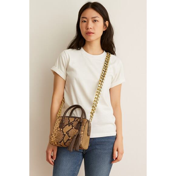 Chunky Gold Acrylic Crossbody Chain! 32" Long*Wallet on Chain or Crossbody - Picture 1 of 3